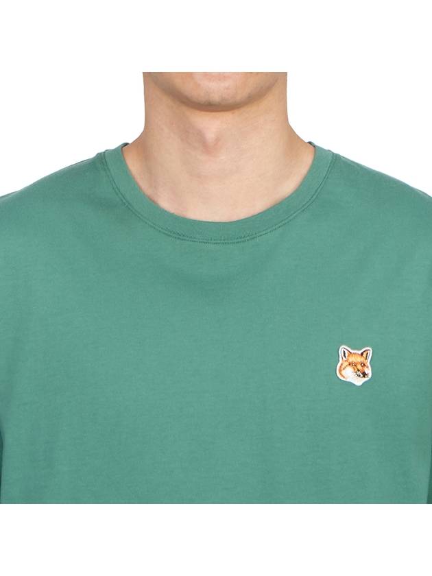 Foxhead Patch Regular Long Sleeve T-Shirt Teal Grey - MAISON KITSUNE - BALAAN 6