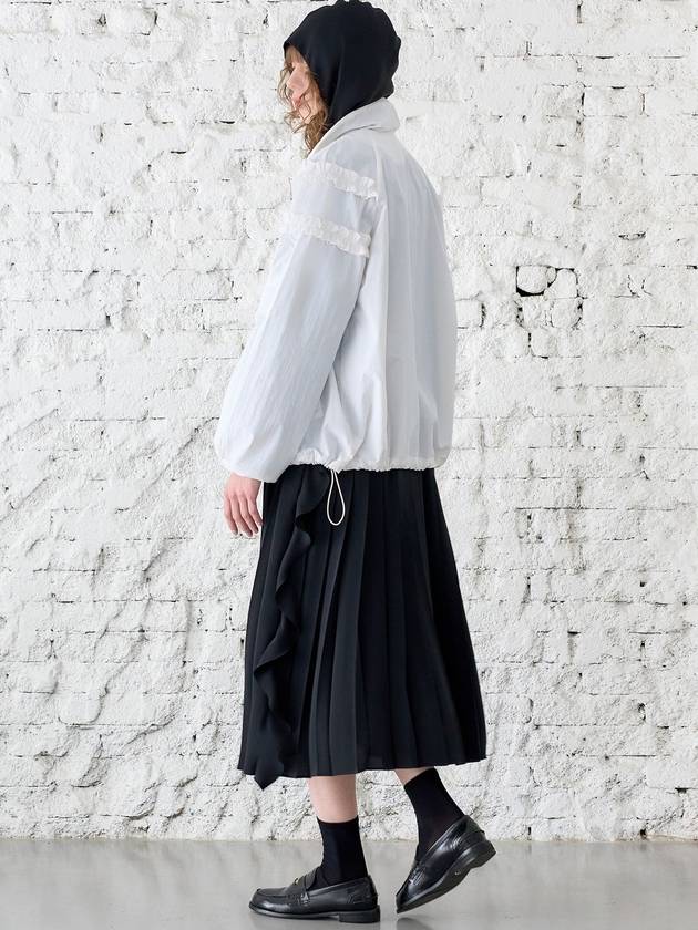 Frill Bomber Jacket White - MITTE - BALAAN 4