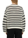 Striped open knit sweater K2239 - GANNI - BALAAN 4