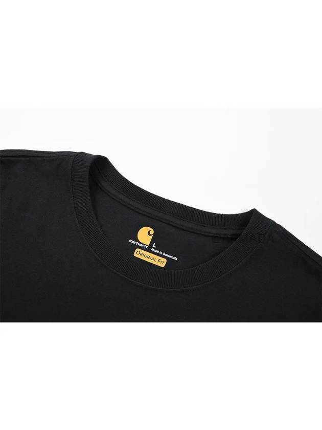 K126 Workwear Pocket Long Sleeve T Shirt Unisex Black - CARHARTT - BALAAN 3