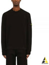 Stretch Cotton Fleece Mock Turtleneck Sweatshirt Black - STONE ISLAND - BALAAN 2