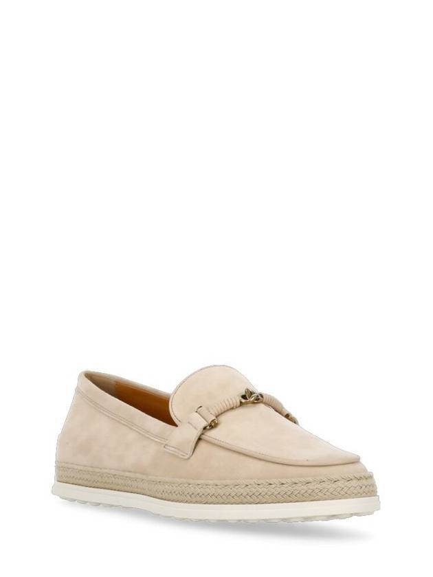 T-Ring Suede Loafers Beige - TOD'S - BALAAN 3