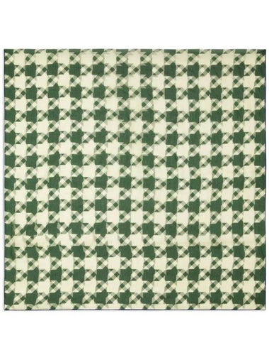 Houndstooth Silk Scarf Green - BURBERRY - BALAAN 1