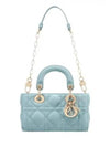 Lady D Joy Cannage Lambskin Micro Tote Bag Blue - DIOR - BALAAN 2