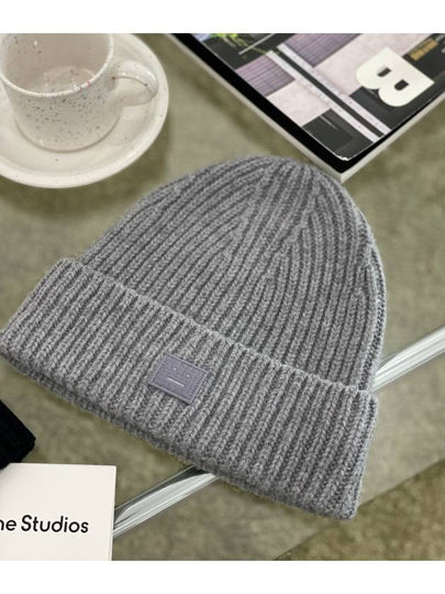 Mini Fancy Beanie Wappen Patch Gray Black Unisex FAUXHATS000063 - ACNE STUDIOS - BALAAN 2