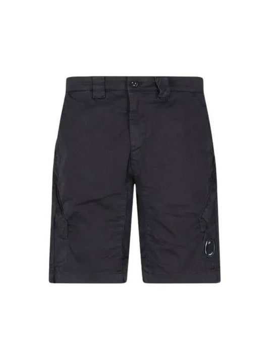 Stretch Sateen Utility Shorts Black - CP COMPANY - BALAAN 2