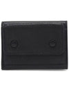 Snap Button Leather Half Wallet Black - MAISON MARGIELA - BALAAN 4