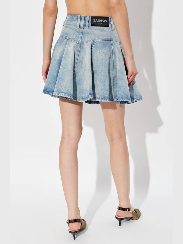 Balmain Denim Skirt, Women's, Blue - BALMAIN - BALAAN 4