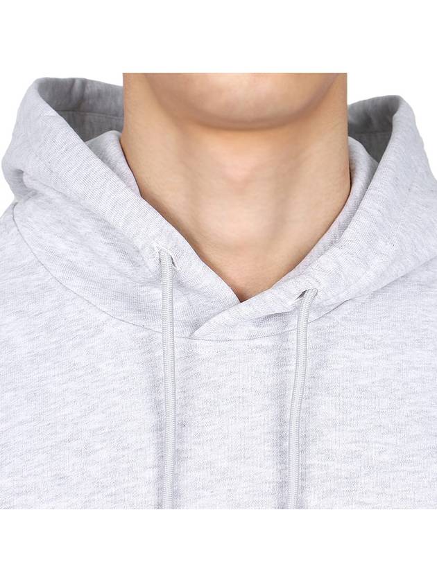 Brushed Logo Cotton Hoodie Light Grey - MSGM - BALAAN 6