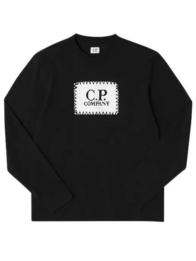 Logo Label Long Sleeve T-Shirt Black - CP COMPANY - BALAAN 4