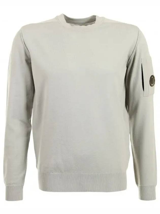 Men s Lens Wappen Merino Wool Knit Top Gray - CP COMPANY - BALAAN 2