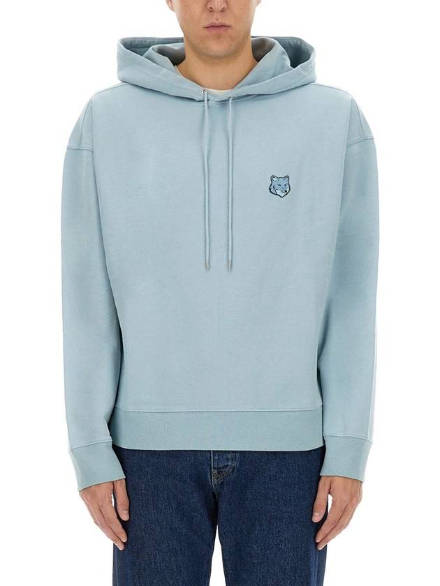 Bold Fox Head Patch Oversize Hoodie Blue - MAISON KITSUNE - BALAAN 2