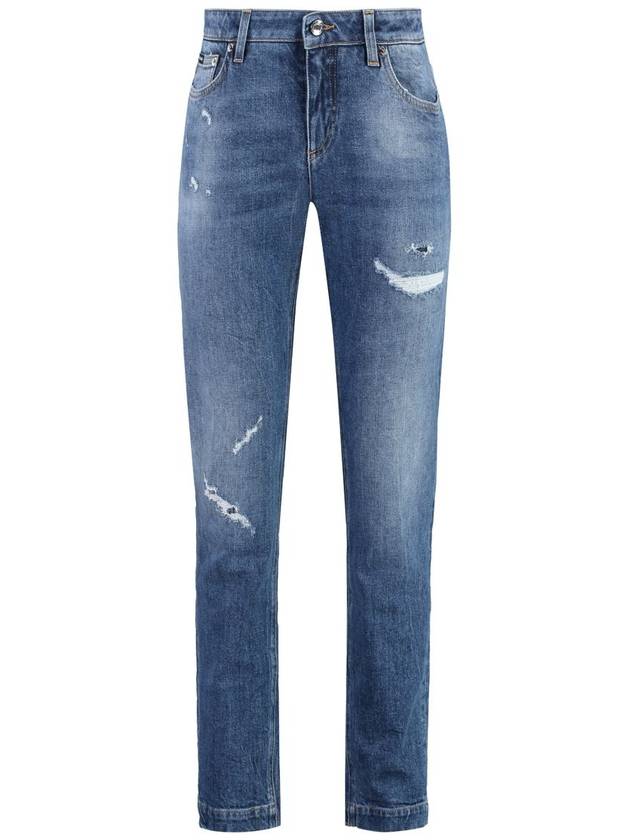 Denim Straight Pants FTAH7D G8KR0S9001 Blue - DOLCE&GABBANA - BALAAN 2