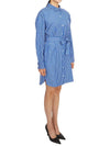 Women's Striped Belt Short Dress Blue - THEORY - BALAAN 5