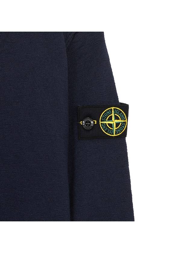 Kids Stone Island 511A1 Wappen Patch V neck Knit Cardigan Navy Blue - STONE ISLAND - BALAAN 6