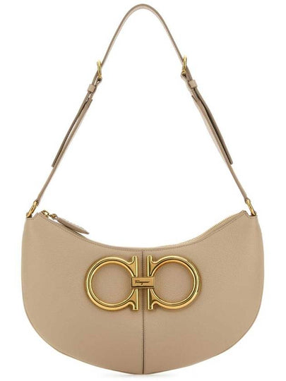 Maxi Gancini Shoulder Bag Beige - SALVATORE FERRAGAMO - BALAAN 2