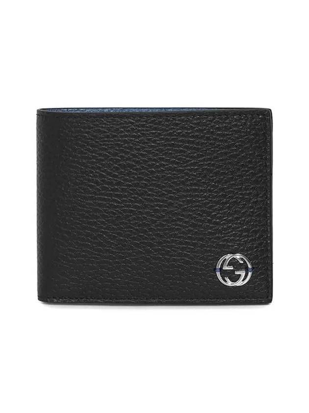 GG Interlocking Two Tone Half Wallet Black - GUCCI - BALAAN 3