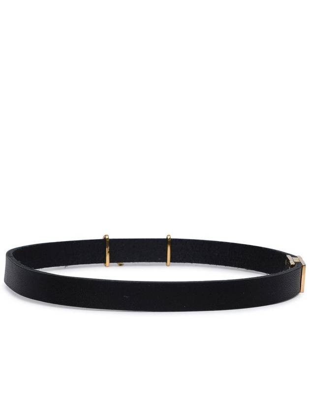 Monogram Double Wrap Bracelet Black - SAINT LAURENT - BALAAN 3