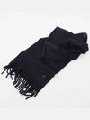 De Coeur Fringe Classic Wool Muffler Navy - AMI - BALAAN 4