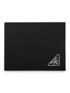 Saffiano Leather Card Holder Black - PRADA - BALAAN 2