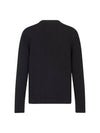 Embroidered Logo Cashmere Cardigan Black - DIOR - BALAAN 4