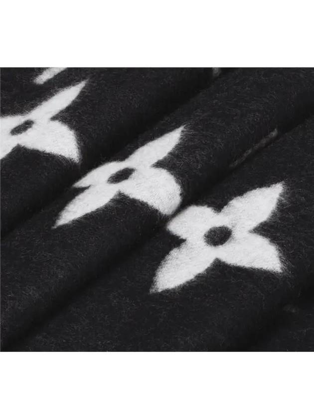 Reykjavik Monogram Cashmere Scarf Black - LOUIS VUITTON - BALAAN 4