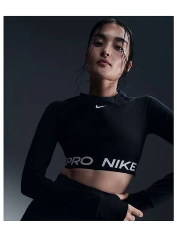 Pro 365 Dry Fit Cropped Long Sleeve Top W Black White FV5485 010 - NIKE - BALAAN 1