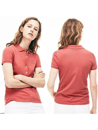 Women's PK Short Sleeve Collar TShirt Slim Fit - LACOSTE - BALAAN 1