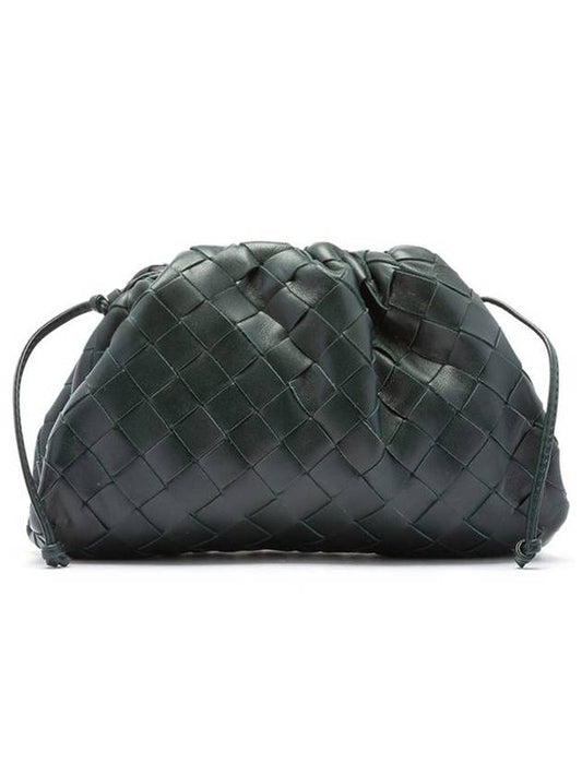Intrecciato Small Leather Pouch Bag Inkwell - BOTTEGA VENETA - BALAAN 1