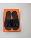 Hermes Chypre H Logo Calfskin Sandals Black - HERMES - BALAAN 2