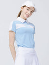 Golf Dry Cool Functional Shirt Collar Sky Blue Short Sleeve T-Shirt DO3222TS02 - DOYOUKNOWMC GOLF WEAR - BALAAN 2