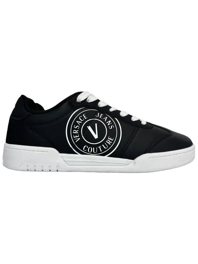 Brooklyn V Emblem Low Top Sneakers Black - VERSACE - BALAAN 2