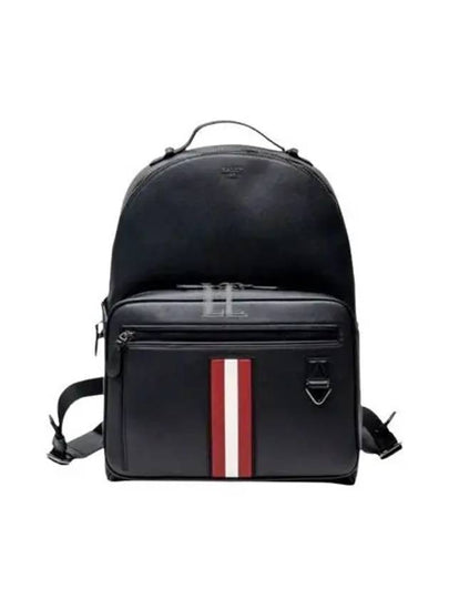 Signature Stripe Maverick Logo Backpack Black - BALLY - BALAAN 2