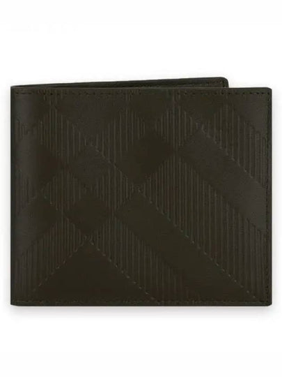 Check Foldable Half Wallet Green - BURBERRY - BALAAN 2