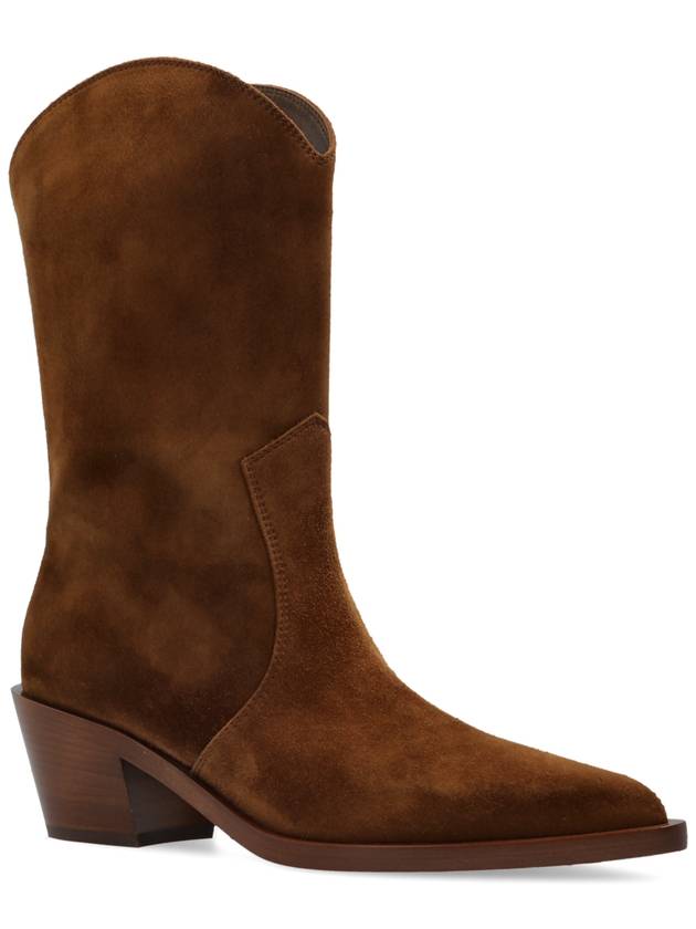 Gianvito Rossi Leather Cowboy Boots, Women's, Brown - GIANVITO ROSSI - BALAAN 4