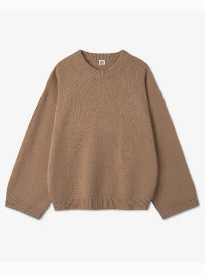 Monogram Knit Top Camel - TOTEME - BALAAN 2