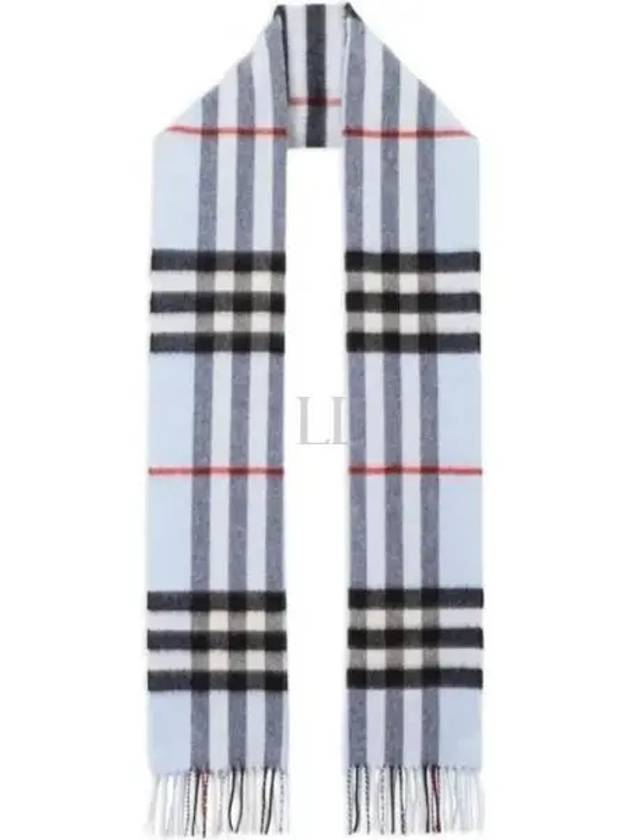 Check Cashmere Scarf Blue - BURBERRY - BALAAN 2