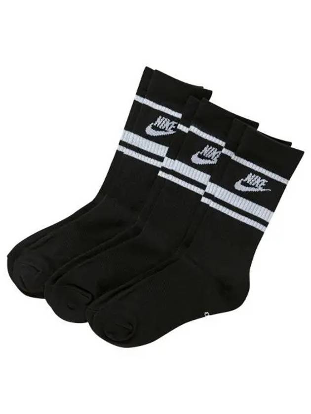 Sportswear Everyday Essential Crew Socks 3 Pack Black - NIKE - BALAAN 2