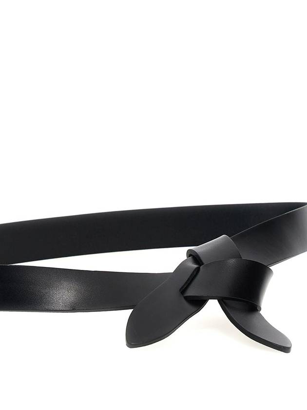 Lecce Knotted Leather Belt Black - ISABEL MARANT - BALAAN 4