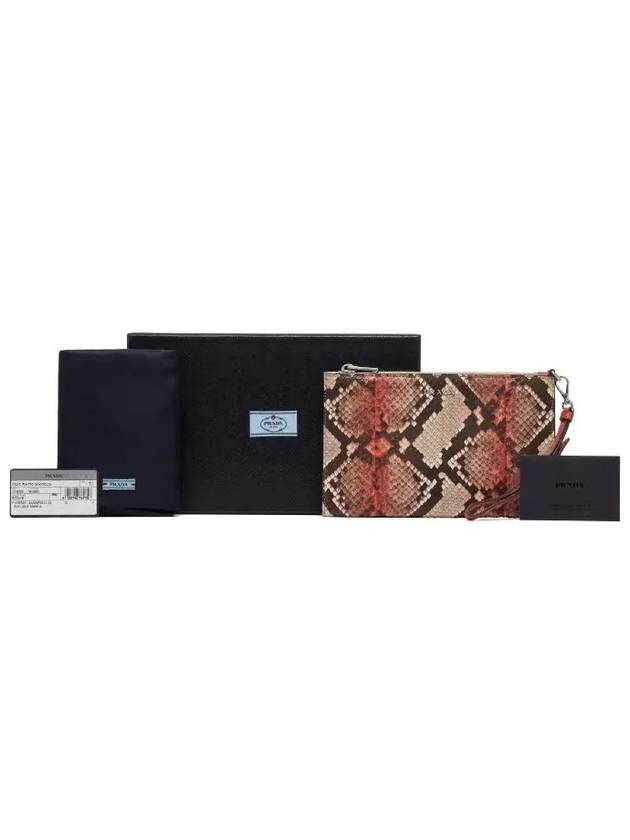 Python Snake Skin Clutch Bag - PRADA - BALAAN 5