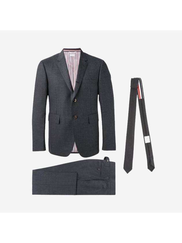 Men's Signature Classic Wool Suit Dark Grey - THOM BROWNE - BALAAN 2