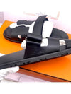 Hermes Chypre H Logo Calfskin Sandals Black - HERMES - BALAAN 7