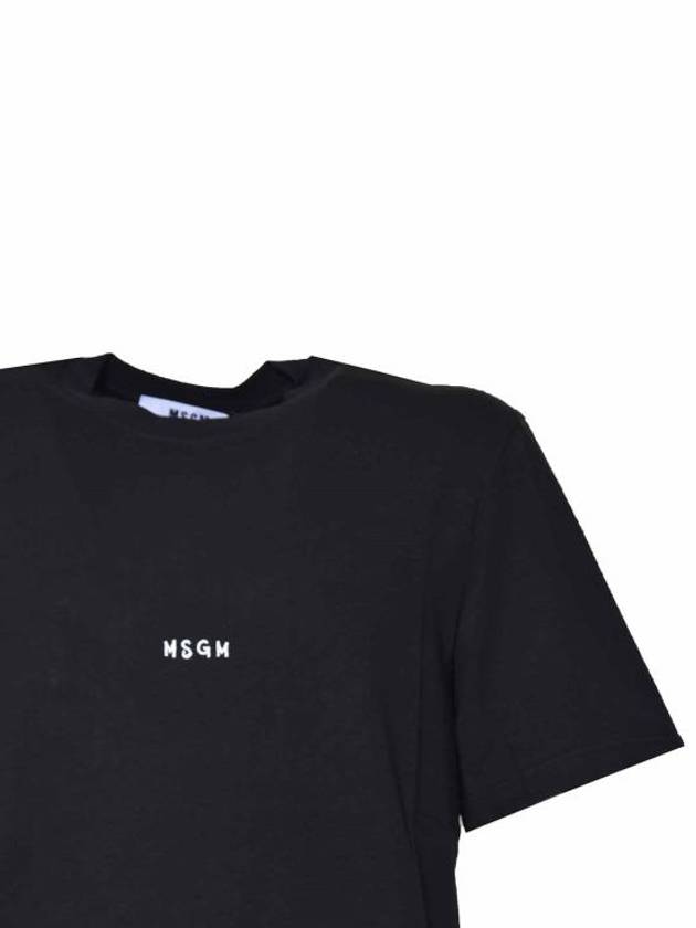 Micro Brushed Logo Short Sleeve T-Shirt Black - MSGM - BALAAN 4