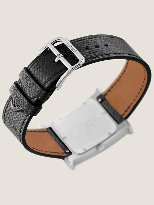 Women's Heure H Leather Band Watch Black - HERMES - BALAAN 5