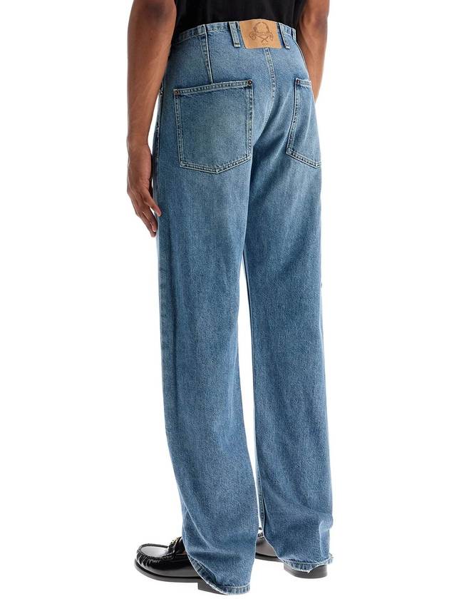 straight jeans with adjustable waistband - MOSCHINO - BALAAN 3