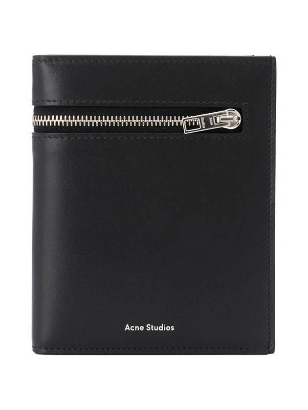 11Th Anniversary Signature Logo 3-Fold Half Wallet Black - ACNE STUDIOS - BALAAN 1