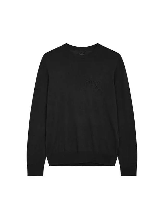 Men s embossed logo point knit black 271709 - ARMANI EXCHANGE - BALAAN 1