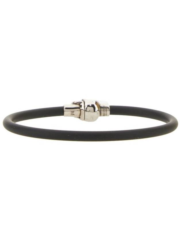 Silver Skull Lover Bracelet Black - ALEXANDER MCQUEEN - BALAAN 4