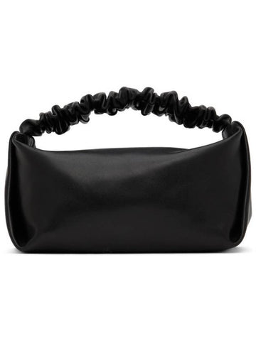 Scrunchie Satin Mini Tote Bag Black - ALEXANDER WANG - BALAAN 1