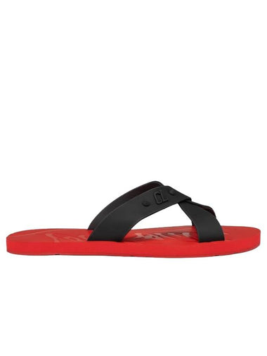 Women's Loubi Rubber Slippers Red Black - CHRISTIAN LOUBOUTIN - BALAAN 1